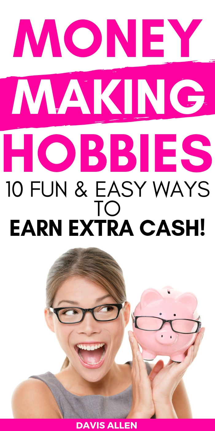 Make money online with these fun hobbies that earn extra cash! There are so many ways to work from home for yourself and quit your day job if you choose. Or you can just start a side hustle that will help you make extra money, work from home, work at home, earn money online, earn money from home!